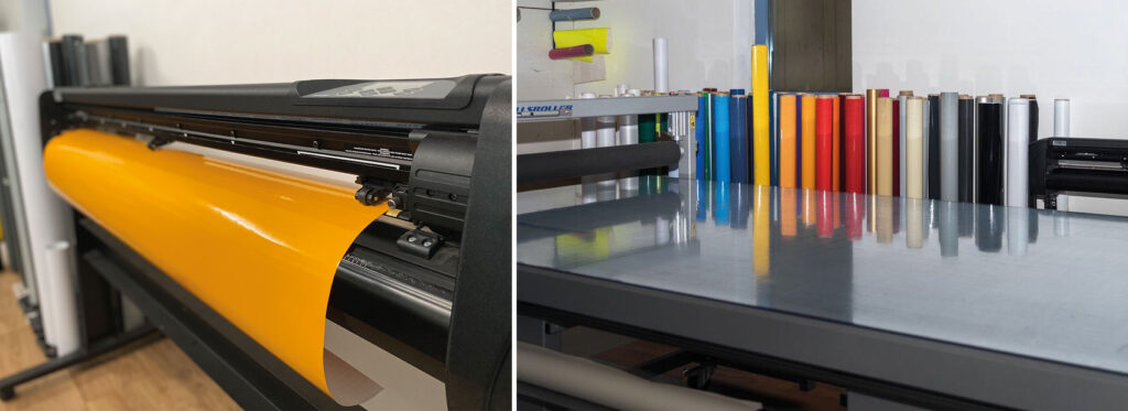 Plotter und Arbeitstisch